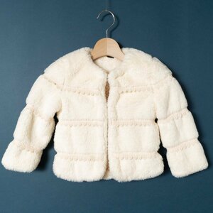 ZARA Zara ребенок одежда Kids baby девочка мех no color пальто 98 2-3 размер хлопок белый формальный осень-зима внешний гонки имеется полька-дот 