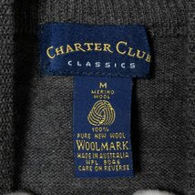 CHARTER CLUB チャータークラブ ハイネックニット セーター チャコールグレー M レディース 女性 ウール100 定番 シンプル 着回し インナー_画像2