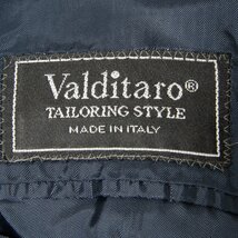 【1円スタート】Valditaro ヴァルディターロ カシミヤ100％ ダブルボタンコート 肩パッド ヴィンテージ オールド 紺 無地 50 イタリア製_画像9