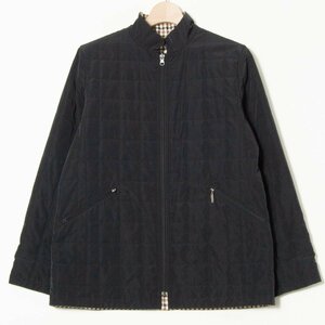 Aquascutum アクアスキュータム ライナー キルティングジャケット リバーシブル コットン混 黒/ブラック チェック メンズ 秋冬 カジュアル