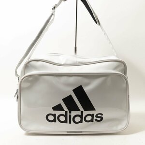 [1 иен старт ]adidas Adidas эмаль большой сумка на плечо белый черный чёрный PU спорт часть . тренировка большая вместимость bag