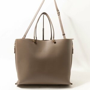 【1円スタート】EPOR ロペ エポール 2WAY ショルダーバッグ トートバッグ グレージュ ダブルフェイススムース素材 レディース bag 鞄