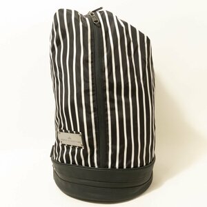 adidas by Stella McCartney アディダス バイ ステラマッカートニー リュックサック ブラック 黒 ホワイト ポリエステル ストライプ bag 鞄