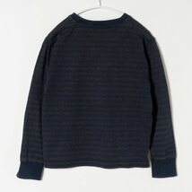 Polo by RalphLauren ポロバイラルフローレン キッズ 子供服 ボーダーカットソー 130 長袖 ネイビー×グレー 紺 袖リブ ロンT Tシャツ 春_画像9