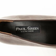 PAUL GREEN MUNCHEN ポールグリーン スクエアトゥ パンプス ダークブラウン ステッチ チャンキーヒール 婦人靴 19272 13 MADE IN AUSTRIA_画像8