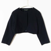 MIKI HOUSE ミキハウス キッズ 子供服 長袖 ジャケット 110 ボレロ 短丈 ネイビー 紺 裏地付き 日本製 シンプル お受験 冠婚葬祭 行事_画像1