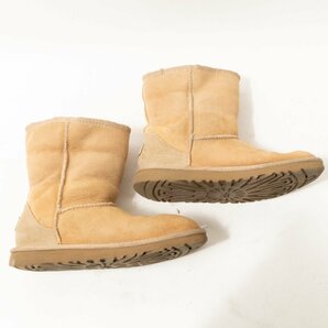 UGG Australia アグ オーストラリア S/N5251 キッズ クラシックムートンブーツ ベージュ 21.5cm スエード ボア 子供靴 ジュニア シューズの画像5