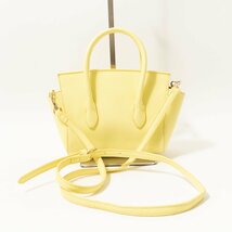 Samantha Thavasa サマンサタバサ 2WAY ミニ フラップハンドバッグ レモンイエロー 黄色 ゴールド D violet D ショルダー Bag カジュアル_画像2