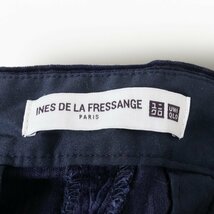 タグ付き 未使用 UNIQLO ×I NES DE LA FRESSANGE ユニクロ × イネス コーデュロイパンツ W70 H97 綿100% コットン ブルー 青 カジュアル_画像2