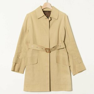 【1円スタート】MACKINTOSH マッキントッシュ ゴム引きコート ステンカラーコート アウター 綿100％ 定番 トラッド ベージュ 36 英国製