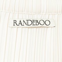 RANDEBOO プリーツワンピース ランデブー ロング丈 アイボリー シンプル ハイネック 綺麗め 大人カジュアル 上品 前開き 裏地なし 春秋_画像2