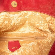 【1円スタート】GUCCI グッチ イタリア製 001・1014・1577 2way バンブーショルダーバッグ ハンドバッグ スエード レザー レッド 婦人鞄_画像10