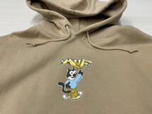 ハフ バッド キャット プルオーバー フーディ HUF BAD CAT P/O HOODIE スケートボード パーカーメンズ　レディース　 ベージュ　Mサイズ_画像2