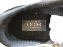 AGILE BY RUCOLINE アージレ バイ ルコライン 226 A GABLIO NERO レディース ローカットスニーカー 39サイズ 24.0-24.5cm （管90104）_画像2