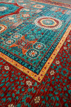 247×176cｍ【 アフガニスタン ガズニーウール手織り絨毯 】ペルシャ絨毯_画像10
