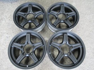 【ジムニー】16X5.5J+25　5/139.7　【マッドブラック塗装】　JWL-T規格　4本　