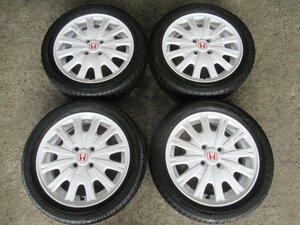 【N-BOX　Custom】HONDA純正アルミ　15X4.5J+45 4/100 赤H【ホワイト塗装】165/55R15　グットイヤー　RVF-02　バランス調整済