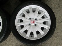 【N-BOX　Custom】HONDA純正アルミ　15X4.5J+45 4/100 赤H【ホワイト塗装】165/55R15　グットイヤー　RVF-02　バランス調整済_画像2