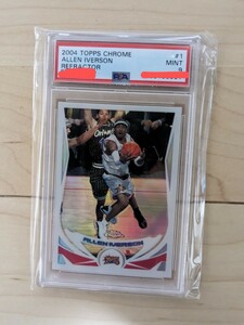 100円スタート PSA9 allen iverson 2004-05 topps chrome refractor