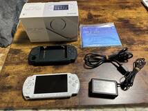 美品 1円スタート PSP「プレイステーション・ポータブル」PSP-3000 ホワイト メモリースティック_画像1