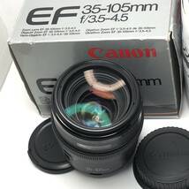 送料490円 Canon EF 35-105mm F3.5-4.5 Zoom Lens キヤノン AF動作確認済 外観超美品 中玉クスミあり 前後キャップ/元箱/保証書あり_画像2