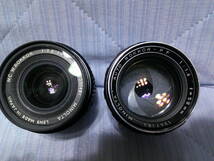 ミノルタ MINOLTA MC W.ROKKOR 1:2.8 f=28mm　 MINOLTA AUTO ROKKOR-PF 1:1.4 f=58mm ２個１セット　現状中古品にて出品いたします。_画像1