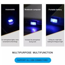 【1個】□USB LEDイルミネーションライト ブルー PC 家電にも!!_画像2