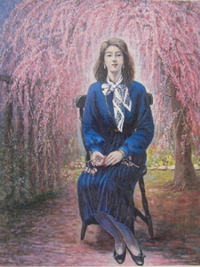 Art hand Auction Mitsumi Nakagawa, [Temporada de flores], Libro de arte raro, Encuadre de alta calidad, Flores de cerezo, Nuevo marco incluido, Flores de cerezo, Cuadro, Pintura al óleo, Retratos