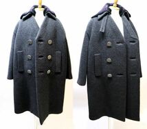 正規品 21/22AW PRADA SGB889 オーバーサイズ ウールコート コレクションLOOK15 プラダ オーバーコート 襟ニット ラフシモンズ M JK-21_画像6