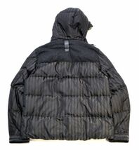 正規品 MONCLER TIAMAT シェブロン柄 ラビットファーフード付 ダウンジャケット モンクレール ティアマート ウール切替 ブラック 6 S-17_画像3