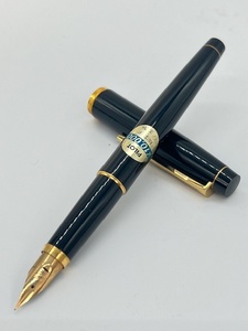 K67【未使用!!】 PILOT CUSTOM GRANDEE パイロット カスタム グランディ 万年筆 ペン先 14K 585 筆記用具 ブラック ゴールド 細字 F ■