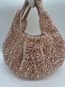 S3831#[ ANTEPRIMA ] Anteprima wire bag handbag beige group rhinestone brand lady's #