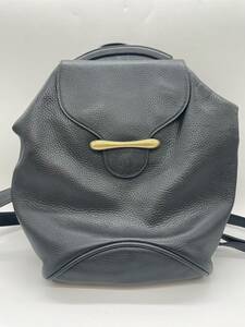 S3817 TOFF&LOADOSTONEtof& load Stone backpack black color Gold metal fittings leather rucksack bag to fan draw do Stone 