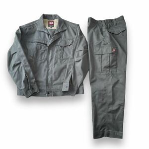 BURTLE/バートル ワークウェア 上下セット L w82 ジャケット カーゴパンツ 作業服 作業着 セットアップ R-LABEL 6071 グレー　