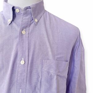 UNIQLO OXFORD SHIRT/ユニクロ オックスフォードシャツ メンズXL ラベンダー色 ボタンダウンシャツ 長袖 