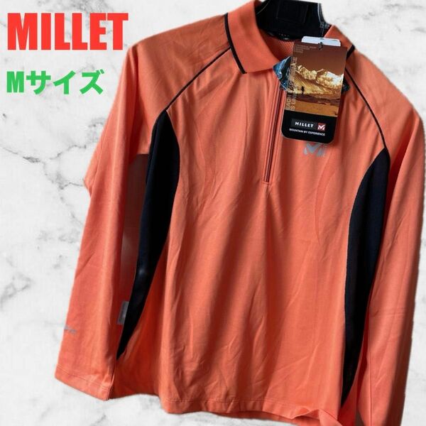 大幅値下げ！★新品★MILLETミレー ハーフジップトップス長袖 オレンジ90