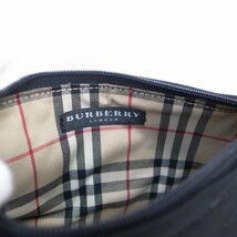 2384【本物保証】 BURBERRY バーバリー ミニポーチ 小物入れ ネイビー 未使用品_画像7