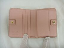 1551T 未使用品 TOD'S 二つ折り 財布 レザー ウォレット ピンク 折りたたみ トッズ_画像6