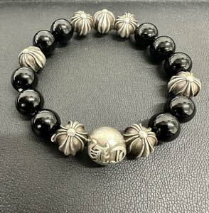 ★正規品★ クロムハーツ Chrome Hearts 10mm BEAD/10mmビーズブレス BEAD10mmビーズブレスレット 中古