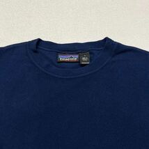 h328 2001 年 限定 パタゴニア MICRO D-LUXE CREW 裾 ロゴ フリース TEE L ネイビー patagonia アメリカ USA クルー navy L _画像3