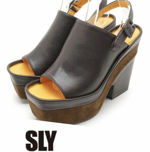 スライ 厚底ヒールサンダル　プラットフォーム　ブラウン　SLY 女性用　Lサイズ　レディース24cm シューズ　靴