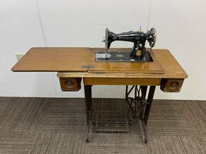  antique * old * retro * stepping * sewing machine * Brother * operation verification settled * use possible * valuable * black * wooden .. horse *