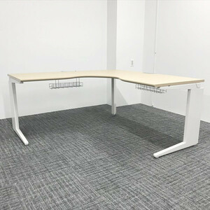 L character desk oka blur width 1600 Pro unit drawer less office desk OA desk plain used DL-864108B