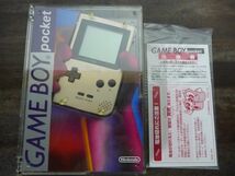 【箱・説明書付き!】GBゲームボーイポケット本体 ゴールド 任天堂 Nintendo GAMEBOY Pocket 希少品! 動作確認済_画像3