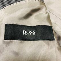 ヒューゴボス　HUGO BOSS　スーツ　セットアップ　テーラードジャケット　EUR44　S　グレー　総裏　千鳥柄　ウール　モヘヤ_画像3