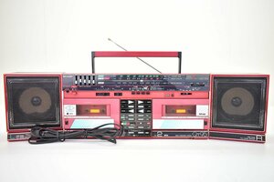 SHARP QT-95 セパレート型 ダブルラジカセ[シャープ][Wカセット][ラジオカセットレコーダー][スピーカー分離型][昭和レトロ]M