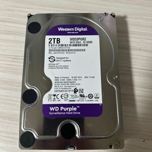 X498:【動作保証/使用0時間/AVコマンド対応】WDC WD20PURZ-85GU6Y0 3.5インチHDD SATA 2TB 2000GB