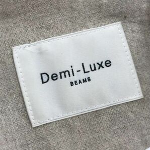 Demi-Luxe BEAMS デミルクスビームス リネン100% ノーカラー ジャケット size36/ベージュ ■◇ ☆ eac9 レディースの画像5