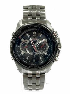 CASIO カシオ EQW-M710 EDIFICE ソーラー 腕 時計 黒×シルバー ■■ ☆ eac9 メンズ