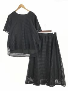 INDIVI インディヴィ セットアップ size12/黒 ■◇ ☆ eac9 レディース